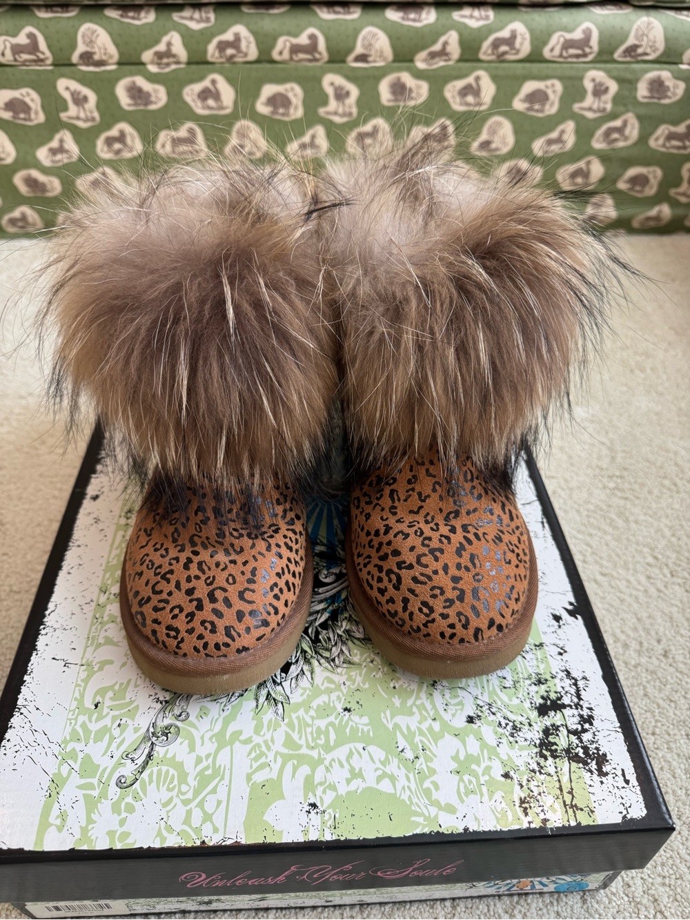 Gypsy Soule Leopard Print Winter Booties